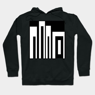 Black and white square 1 Hoodie